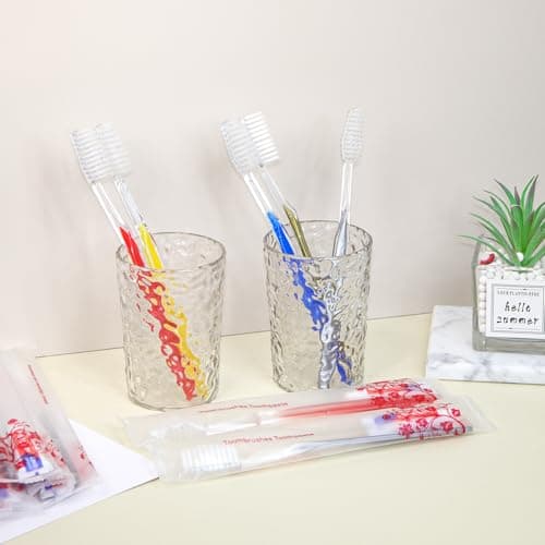 30 Pack Travel Toothbrush Set,Disposable Toothbrush with Toothpaste — view 6