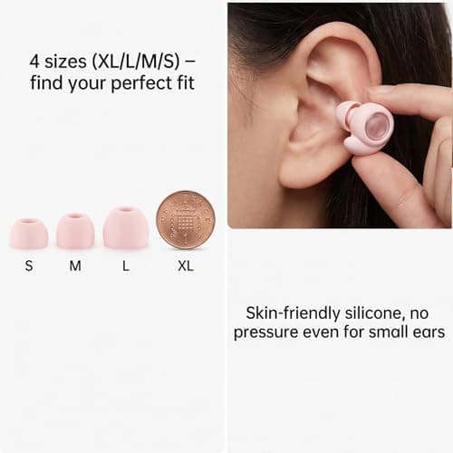 45dB Noise Cancelling Ear Plugs for Sleep | Reusable Silicone Earplugs with S/M/L Sizes | Soft Hearing Protection for Side Sleepers, Snoring & Travel | UK Lab-Tested — view 3