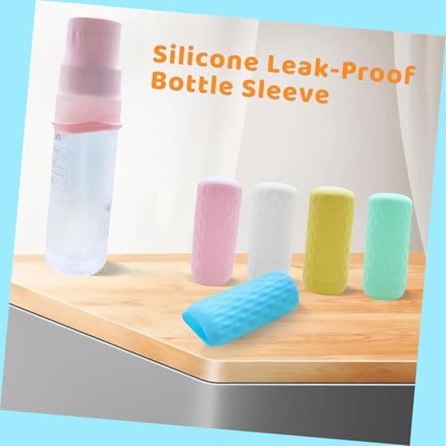 Silicone Leak-Proof Caps,10 PCS Silicone Bottle Covers for Travel Leak-Proof Elastic Sleeves, Anti-Spill Protectors & Silicones Caps Bottle Sleeve for Spray Refillable Cosmetic Wine Bottles — view 6