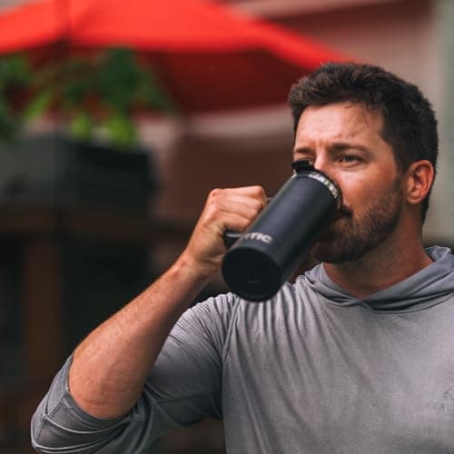 RTIC 20oz Road Trip Travel Mug with Lid and Handle, Ceramic Lined, Graphite — view 6