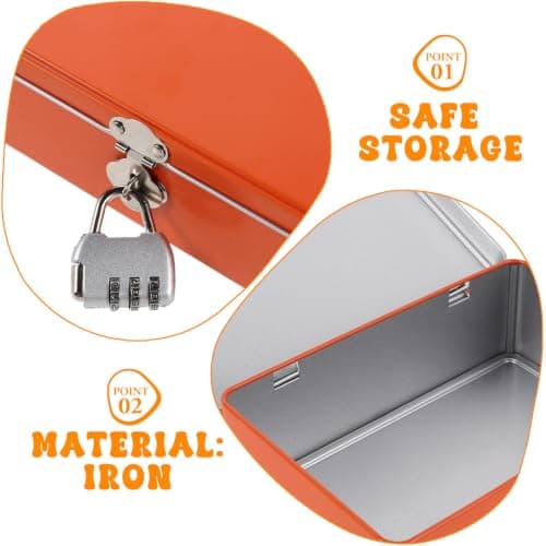 WHAMVOX Mini Metal Lockbox with Combination Lock for Home Office Storage — view 3