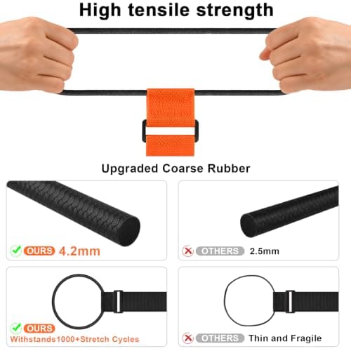 Luggage Connector Straps for Suitcases Adjustable Flexible Luggage Accessories Elastic Fastening Bag Strap Orange — view 5