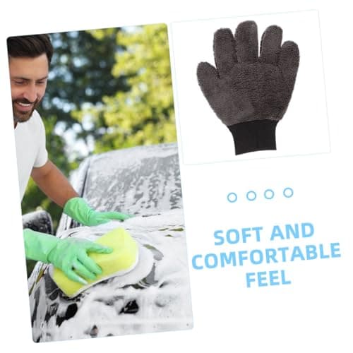 Car Wash Gloves 1 Pair Coral Fleece Cleaning Mitts — view 5