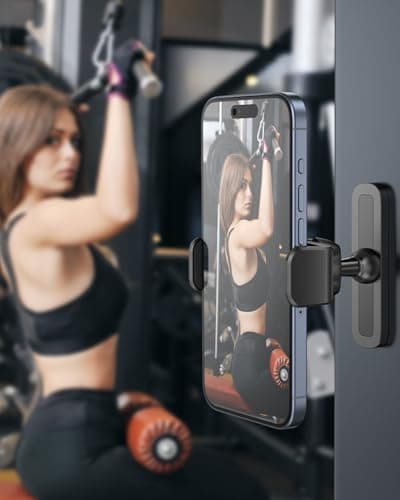 APPS2Car Magnetic Mount for GYM, 360 Adjustable Magnetic Phone golf Mount, Magnet Phone Holder Compatible with 4.7-6.5" Smartphones, Alloy Base and Joint, Black Cradle — view 6