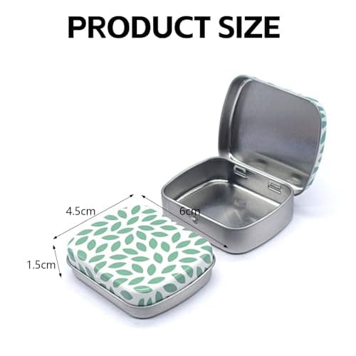 DEFIYEAR 8PCS Small Tin Box with Lids for Women Rectangular Iron Pocket Tea, Mini Metal Boxes - Mint candy tin Portable Storage for Jewelry Candy Pills Earplugs Beads Small Items (6 * 4.5 * 1.5cm) — view 2