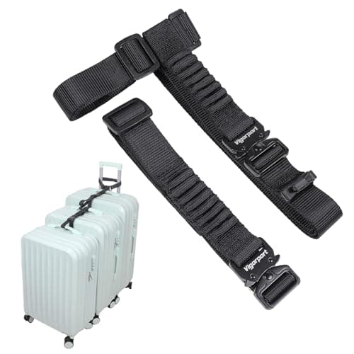 Vigorport Luggage Straps, Metal Luggage Connector Straps for Suitcases
