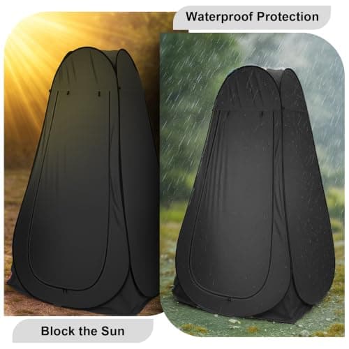 LN COZY CORNER Collapsible Portable Toilet with Tent - Extra Tall Foldable Camping Toilet for Adults with Carry Bag, Travel Toilet for Car Emergencies, Hiking & Outdoor Adventures — view 6