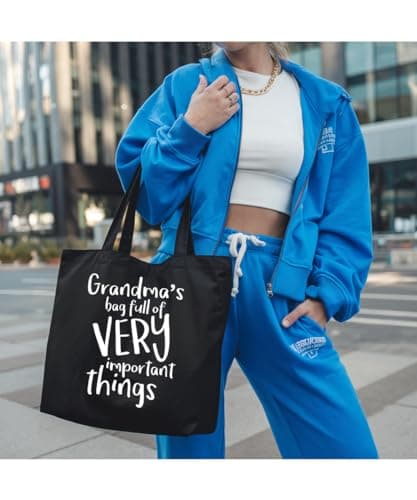 Hippowarehouse Grandma's Bag Full of Very Important Things Tote Shopping Gym Beach Bag 42cm x38cm, 10 litres — view 4
