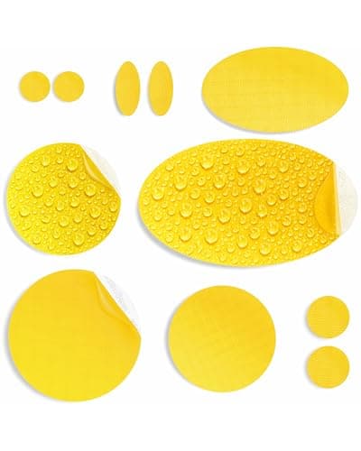 Stick-On Repair Patches for Down Jackets, Tents, 11 Pcs, Waterproof, Yellow
