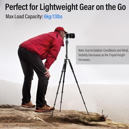 SIRUI Traveler 5CX Carbon Fibre Tripod for Camera with 360° Ball Head — view 5