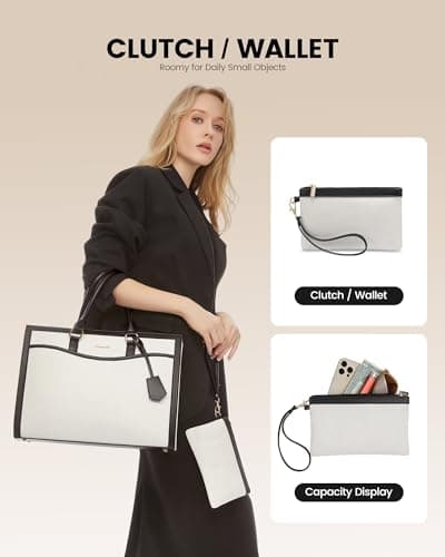 LOVEVOOK Laptop Bags for Women 15.6 Inch, Large Ladies Work Tote — view 6