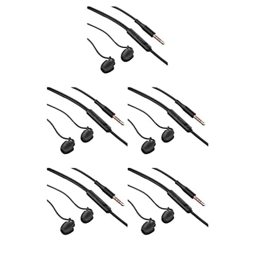 IOIUSKKU 5 Set of Anti-noise Sleeping Headphone with Microphone Headsets In-ear Noise Cancelling Earphones Device Bedroom Single 3.5mm Black, Single 3.5mm Black 5PCS — view 3