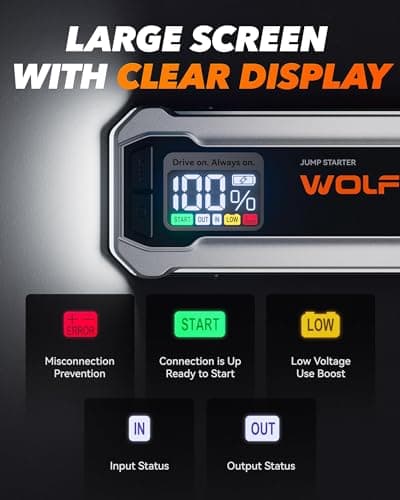 WOLFBOX 4000A Jump Starter Power Pack with 65W Quick Charger, MV24 — view 4