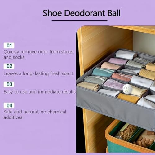 6PCS Shoe Deodorizer Balls, Shoe Odor Eliminator, Shoes Freshener & Deodoriser, Long-Lasting Shoes Smell Remover for Men & Women, Active Football Boot Deodoriser Balls for Stop Football Boots Smelling — view 6