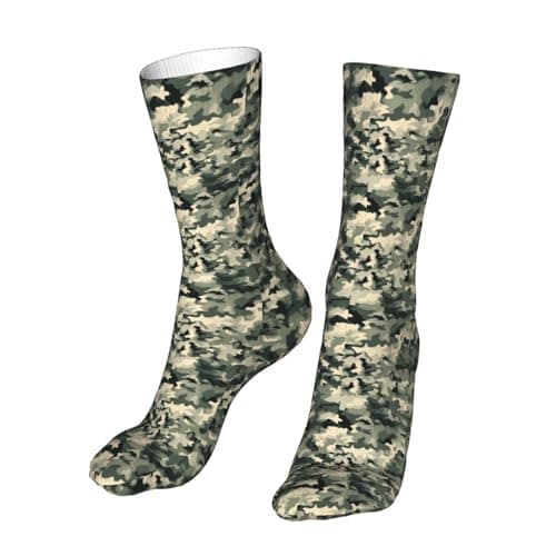 CPAQasg Army Digital Camouflage Print Knee High Socks For Men Women Soft Athletic Daily Wear Gift Travel Holiday Casual — view 2