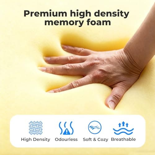 Lavio Cervical Memory Foam Pillow for Neck Pain, Orthopedic Neck Pillow Ergonomic Head Neck Support Pillow for Side, Back & Stomach Sleepers with Removable Cover (White) — view 5