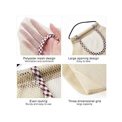 Yunobi Hanging Mesh Storage Bags Space Saver Organizer Fruit Storage for Kitchen Bathroom Mesh Wall Mount Hanging Bag 2pcs — view 4