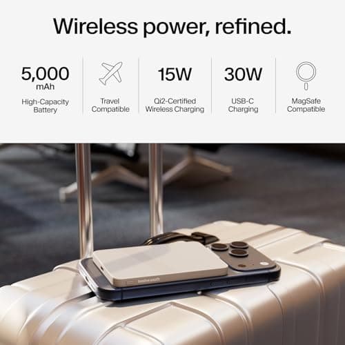 Twelve South PowerCapsule, MagSafe-compatible Power Bank, (Dune) 5,000mAh — view 3