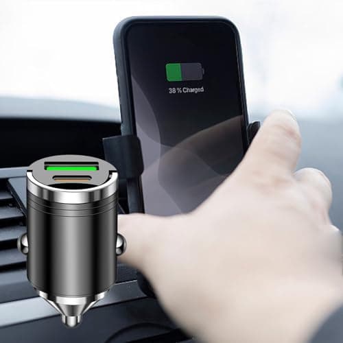 Car Charger USB Car Charger for Charging | USB Type-C Adapter for Charging Phones and Lighting in Vehicle (B, 4x2x2cm) — view 4