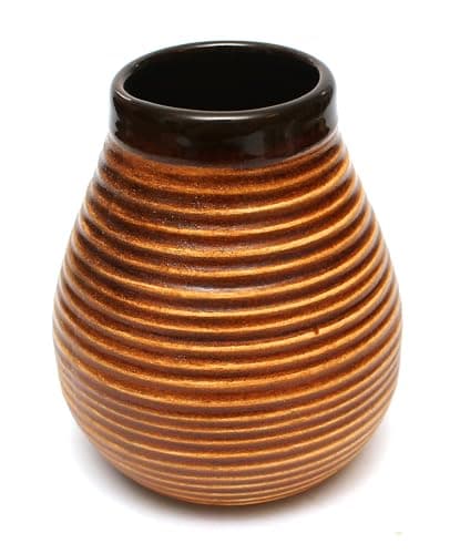 Mate Green Yerba Mate Tea Set ● Ceramic Mate Mug 350 ml ● Stainless Steel Drinking Straw Bombilla 19 cm ● Handmade Ceramic Calabash ● Mate Tea Ceramic Cup ● Cork Pad — view 3
