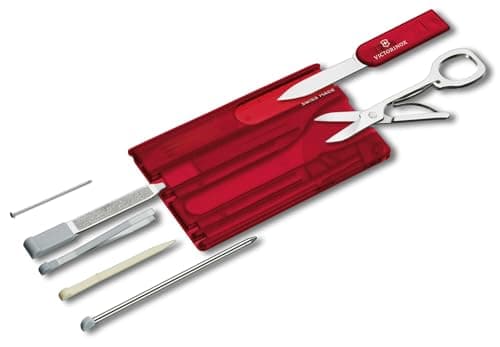 Victorinox Swiss Card Classic Multitool, 10 Functions, Scissors, Red — view 3