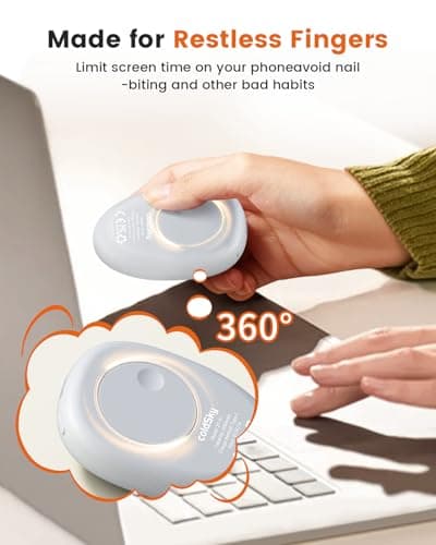 coldSky Handwarmers Rechargeable 2 Pack, 4000mAh Pebble-Shaped Electric Hand Warmer with Magnetic, Reusable Portable Pocket Heater, 2s Fast Heating,Up to 8 hrs, Idea Santa Gifts for Men, Women White — view 6