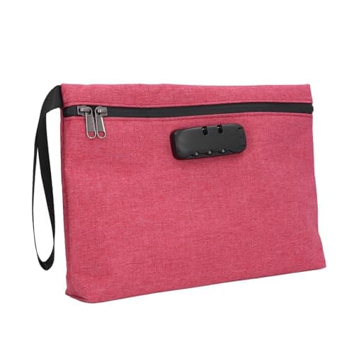 Fdit Pink Smell Proof Bag with Combination Lock, Activated Carbon Lining