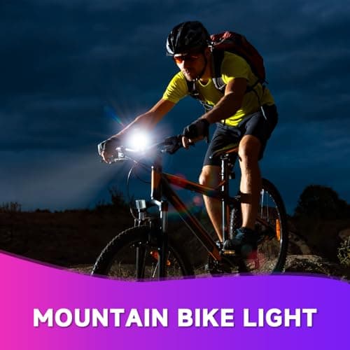Cycling Safety Flashlight - USB LED Bike Light Set, Rear and Front Mount Lamp with Rechargeable Battery | Bright Night Light for Road Trip, Commuter Safety, Outdoor Riding, Daily Travel GE — view 2