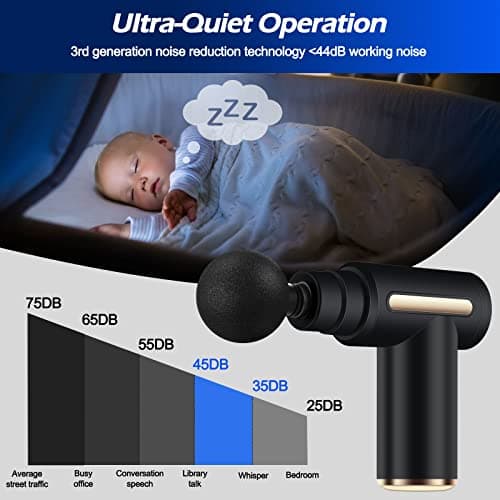 Uplayteck Mini Massage Gun Deep Tissue with 4 Massage Heads & 6 Speeds — view 5