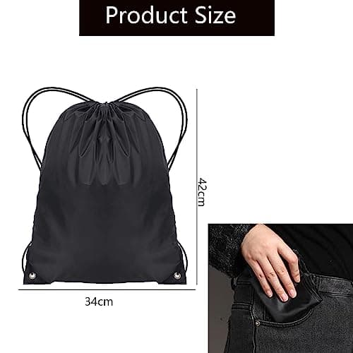Drawstring Bags Drawstring gym bag Personalised Waterproof Gym Sack with Sports Backpack Large PE Bag Personalised Waterproof Swimming Sack for School Travel Various Activities — view 2