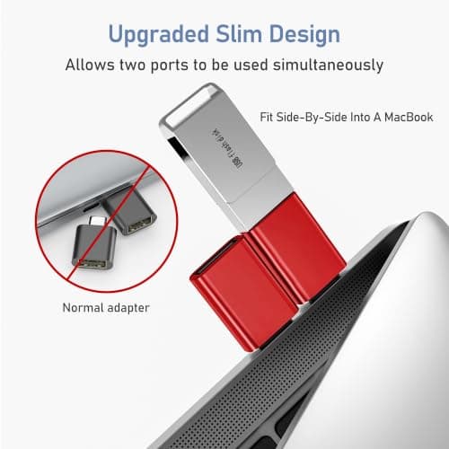 BASESAILOR for MacBook Pro USB Adapter 3Pack,USB C to USB 3.2 Cable Adaptor — view 3