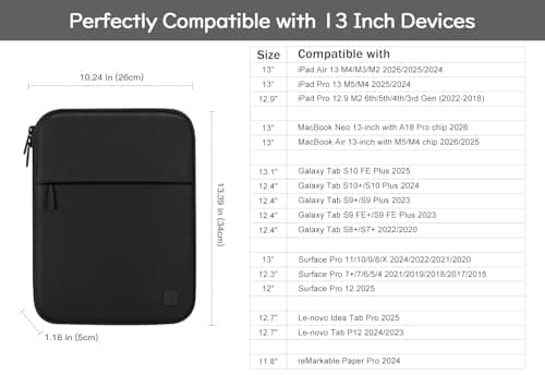 Dadanism 13 Inch Tablet Sleeve Padded Carrying Case, Black — view 2