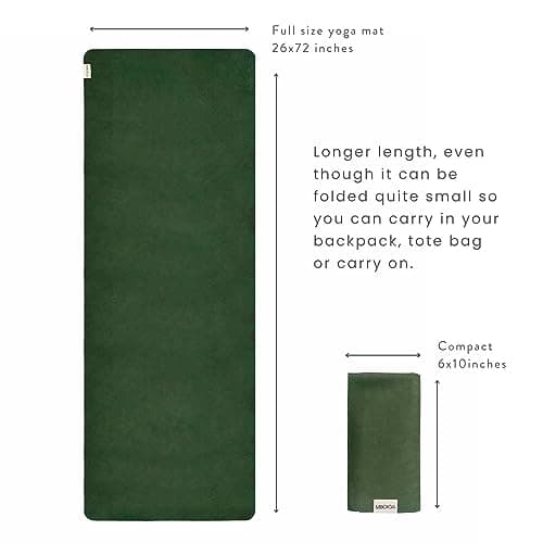 MIKKOA Travel Yoga Mat 1.5mm | Foldable, Lightweight for Backpacking, Retreat, Outdoors, Gym, Pilates | Exercise Mat | Machine Washable | Eco-Friendly — view 2