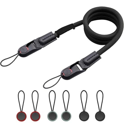 QMLING Camera Strap Quick Release Climbing Rope Camera Neck Strap Black