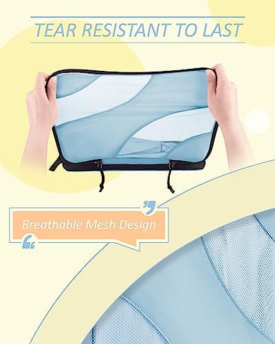 BAGSMART 6 Set Compression Packing Cubes, Travel Bag for Carry on Backpack — view 3
