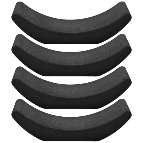 4pcs Black Rubber Dumbbell Rack Pad for Barbell Stand and Shelf