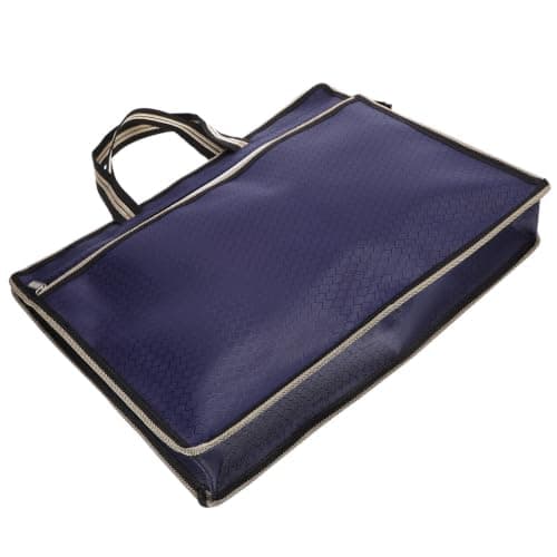 SEWOART Portable with Aluminum Alloy Zipper Oxford Cloth Document Bag Small File Pouch for Document and Magazine Storage, Multifunctional Office Folder Suitable for Students and Bank