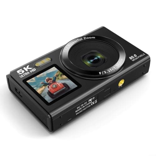 Dual Screen Vlogging Camera for 5k 80MP Selfie Dual Screen Vlogging(Black)