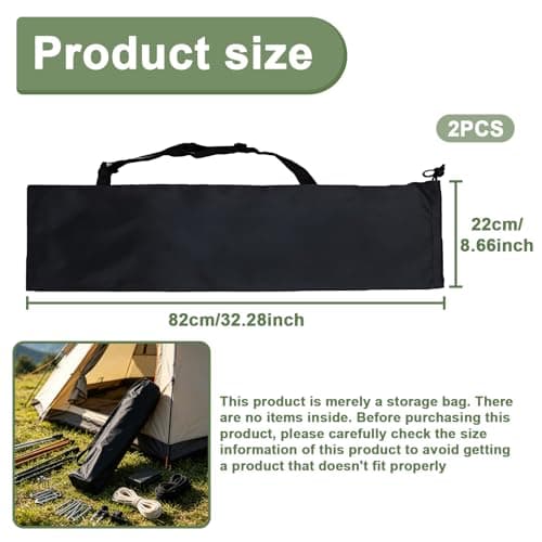 TONGIHS 2 Pcs Tripod Bag, for Cooling Pads, Fishing Tackle, Rugs,Black — view 2