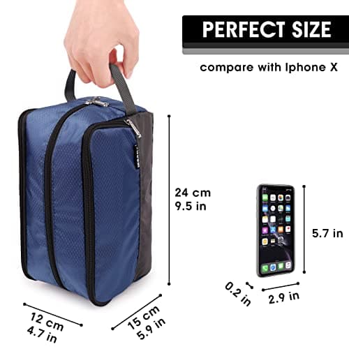 WANDF Toiletry Bag Water-Resistant Nylon Travel Wash Bag Lightweight Dopp Kit for Men and Women (A-Royal Blue) — view 5