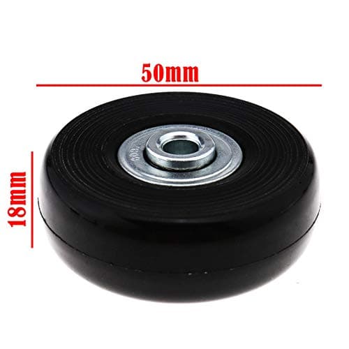 Pair of Luggage Suitcase Replacement Wheels Repair Axles Deluxe Repair Kit (50x18mm) — view 3