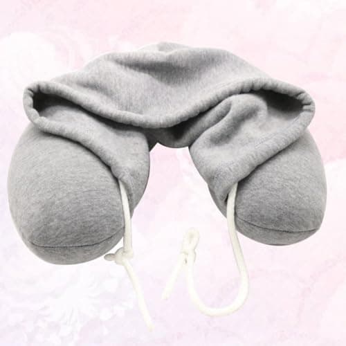 VICASKY 28x30x9 Hooded U Shaped Memory Foam Neck Pillow Cotton — view 5
