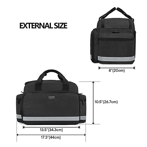Trunab Medical Bag Empty – Nurse Supply Bag with Shoulder Strap, Black — view 6