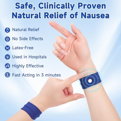 MEIYYJ Motion Sickness Bands for Adults and Kids Travel Sickness Bands Adult Sea Sickness Wristbands for Pregnancy Adults Cruise Travel Essentials — view 2