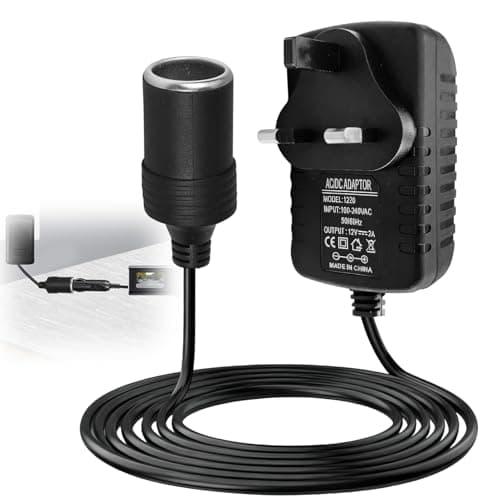 Car Power Inverter 2A–240V AC to 12V DC Adapter, Compact Voltage Converter
