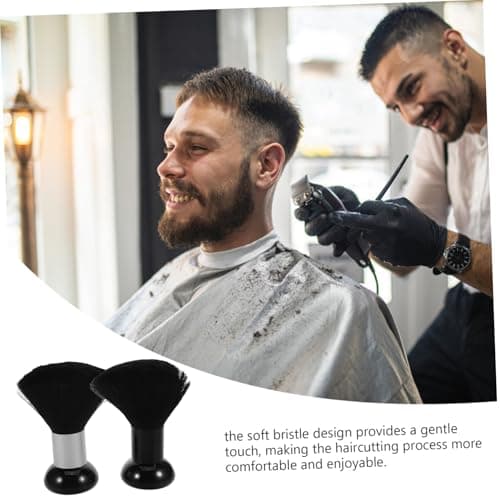 2pcs Neck Duster Brush Barber Hair Cleaning Brush Soft Trimmer Razor — view 3