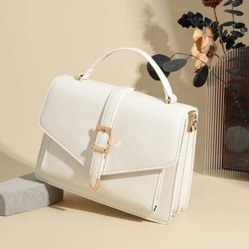 Travistar Cross Body Bag Handbag for Women - Small Crossbody Bags Purse Leather Top-handle Hand Bag Trendy Shoulder Purse Satchel Purses, Brown — view 3