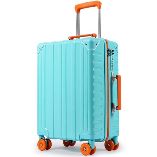 Tavoxda Cabin Suitcase 55x40x20cm Super Lightweight PC Hard Shell Carry on Suitcase with TSA Lock & 4 Spinner Wheels 20inch, Lake Blue