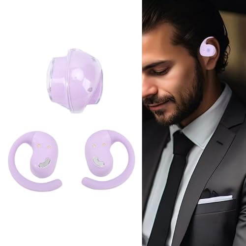 Earbud Translator in Real Time, Lingo Plugs Translator Earbuds, 144 Languages Online Translation 5.4 Wireless Over Ear Earbuds with APP for Travel Music and Calls (Purple) — view 2