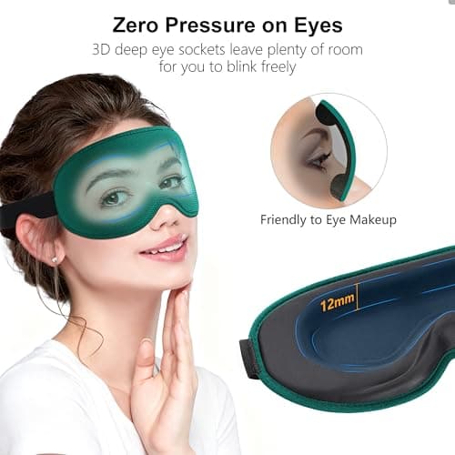 Gritin 100% Blackout Sleep Mask for Women & Men-Zero Eye Pressure Eye Mask — view 3